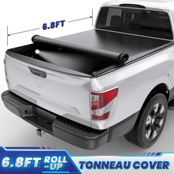 6.8ft Roll Up Tonneau Cover For 2017-2024 2025 2026 Ford F250 F350 Super Duty
