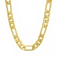 thumbnail image 1 of 6.8mm 14k Yellow Gold Plated Flat Figaro Chain Necklace, 36 inches, 1 of 7