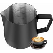 HULISEN 6.8oz/200ml Stainless Steel Espresso Milk Frothing Pitcher, Latte Steaming Pouring Cup