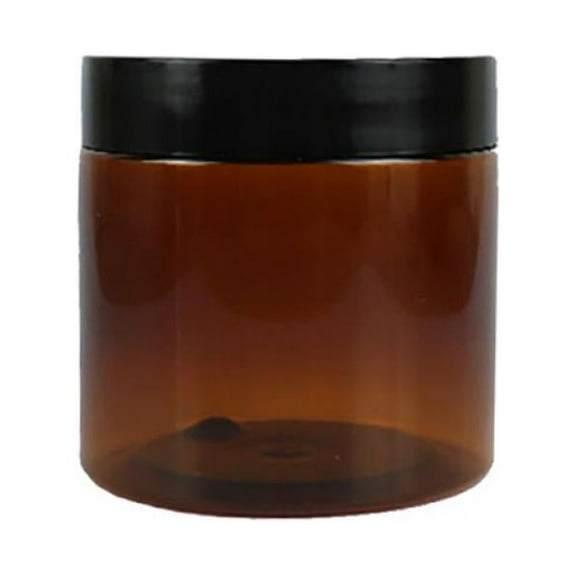 6.8oz Amber Mason Jars,Round Mason Canning Jars with Black Plastic Lids for Food Storage,Canning,Arts & Crafts,Creams,Butter,Candle Making,Powders & Ointments
