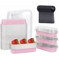 thumbnail image 1 of 6.8oz Mini Loaf Pans with Lids 100 Pack, Rectangle Aluminum Pans Mini Cake Tins,Disposable Baking Pan Small Cake Containers for Brownie Bread Cheesecake-Pink, 1 of 6