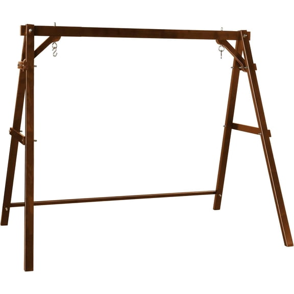 6.9 FT Heavy-Duty A-Frame Porch Swing Stand with Bottom Connection Bar, 660 LBS Capacity, for 5 FT Swings
