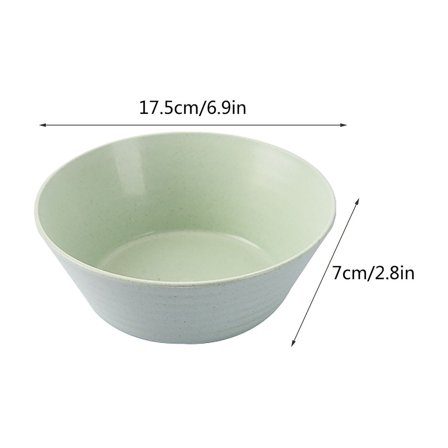 6.9 Inch Lightweight Wheat Straw Bowl, Unbreakable Cereal Pasta Bowls Microwave& Dishwasher Safe, Reusable Tableware Dinnerware Fruit Snack Container