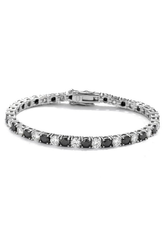 6-9 Inches Round Cut Multiple Colors Moissanite Tennis Bracelet for Women 4MM D Color VVS1 S925 Sterling Silver Lab Created Diamond Tennis Bracelet Perfect for Daily Wear