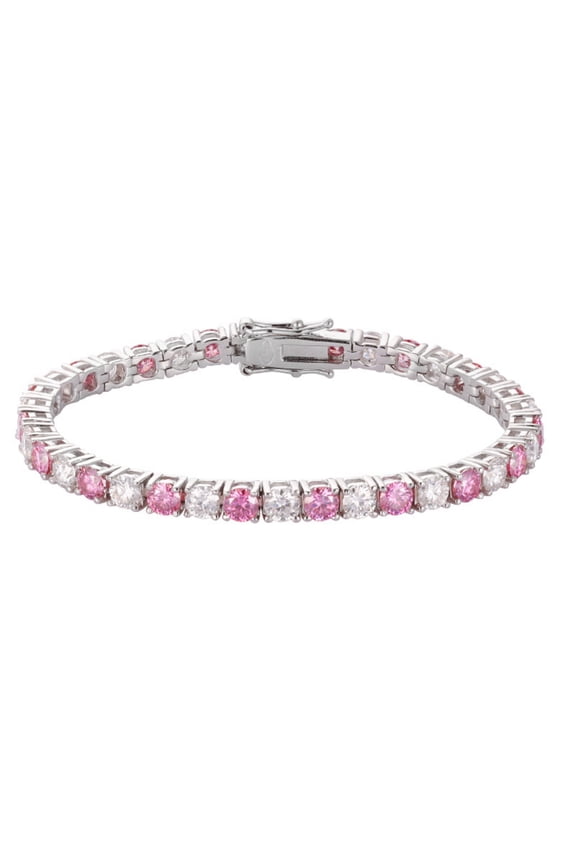 6-9 Inches Yellow/Light Blue/Pink Moissanite Tennis Bracelet for Women 4MM D Color VVS1 S925 Sterling Silver Lab Created Diamond Tennis Bracelet Perfect for Daily Wear
