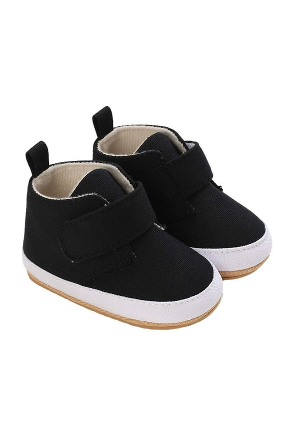 6-9 Months Baby Boys Girls Breathable Sneakers Infant First Walkers Baby Boys Toddler Shoes Cute Fashion Solid Color Crib Shoes Casual Soft Sole Shoes Black