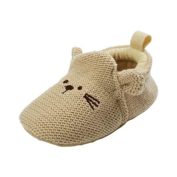 6-9 Months Baby Boys Girls Shoes Non-Slip Infant First Walkers Baby Walking Shoes Pre Step Shoes For Boys And Girls Indoor Anti-skid Overshoes Cartoon Baby Comfortable Walking Shoes Khaki