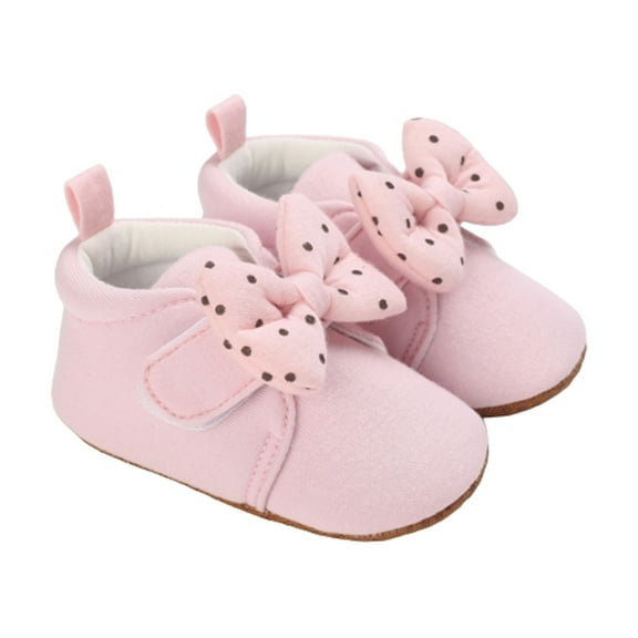 6-9 Months Baby Boys Girls Shoes Non-Slip Infant First Walkers Baby Walking Shoes Spring Princess Girls' Shoes 0-1 Year Old Bowknot Baby Shoes Cotton Soft Sole Shoes Walking Shoes Pink
