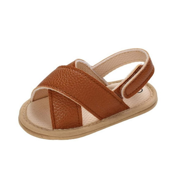 6-9 Months Baby Girl Boy Sandals Open Toe Flat Summer Sandals First Walker Shoes Toddler Kid Baby Summer Breathable Soft Bottom Casual Non-slip Sandals Brown