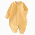 thumbnail image 1 of 6-9 Months Newborn Baby Boy Girl Button Romper Baby Long Sleeve Jumpsuit Spring Fall Outfit, 1 of 7