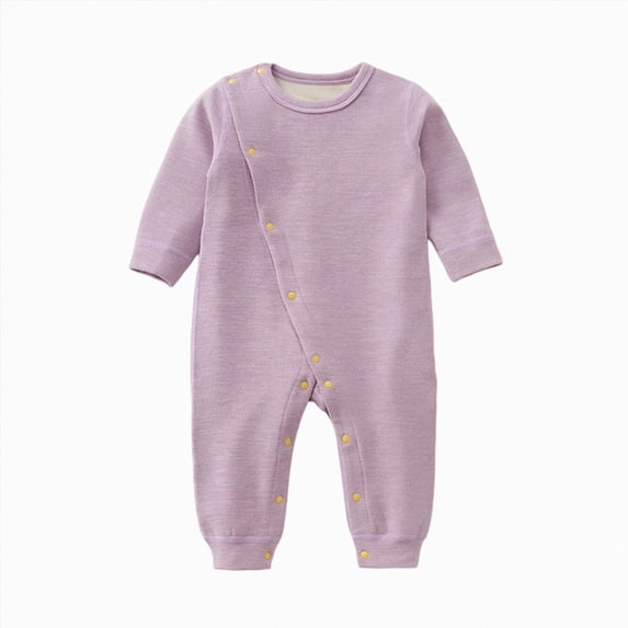 6-9 Months Newborn Baby Boy Girl Sleep Play Footed Sleeper Long Sleeve Pyjamas Baby Cotton Up Sleepsuit Baby Footed Pajam Purple