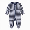 thumbnail image 1 of 6-9 Months Newborn Baby Boys Girls Jumpsuit Footed Long Sleeve Button Bodysuit Outfits Warm Snowsuit Jumpsuit Unisex Fall Winter, 1 of 5
