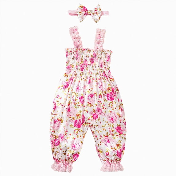 6-9 Months Newborn Baby Girls Lace Jumpsuit Hair Accessories Set Cute Cute Stretch Sleepwear Warm Jumpsuit Unisex Fall Winter