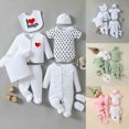 thumbnail image 1 of 6-9 Months Newborn Baby Outfit Set Full Clothes Romper Newborn Eight Piece Set Toddler Separates Pink, 1 of 8