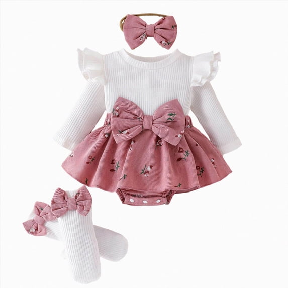 6-9 Months Newborn Infant Preemie Sleeping Pajamas Baby Girls Long Sleeve Romper With Cap And Matching Pants Pink Rompers Baby Gift