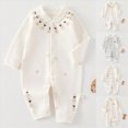 thumbnail image 1 of 6-9 Months Newborn Unisex Baby Jumpsuit Pure Long Sleeve Baby Outfit Sleep & Play One-Piece Bodysuit Newborns Everyday Wear, 1 of 6