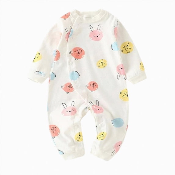 6-9 Months Preemie Cute Printed Baby Long Sleeved Open Back Baby Suit With Hood Sleeper Jumpsuit Boys And Girls Baby Romper Pajamas Crawling Clothes