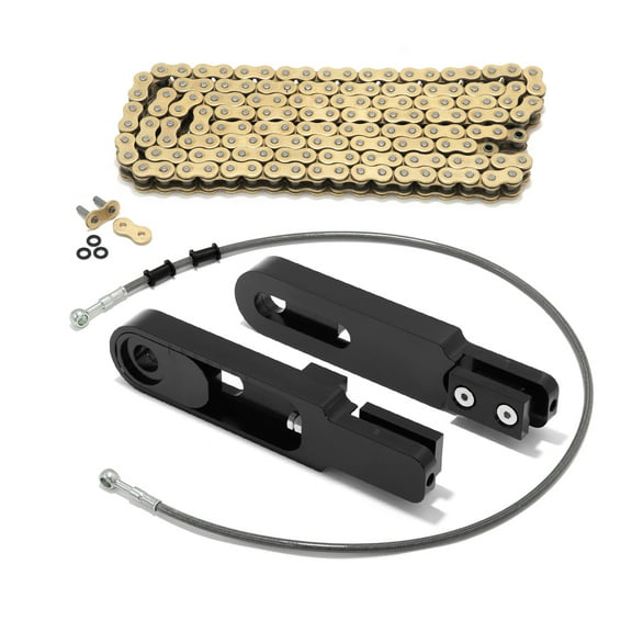 6"-9" Swingarm Extensions Chain Brake Line set for Kawasaki ZX10R Ninja 2011-2023