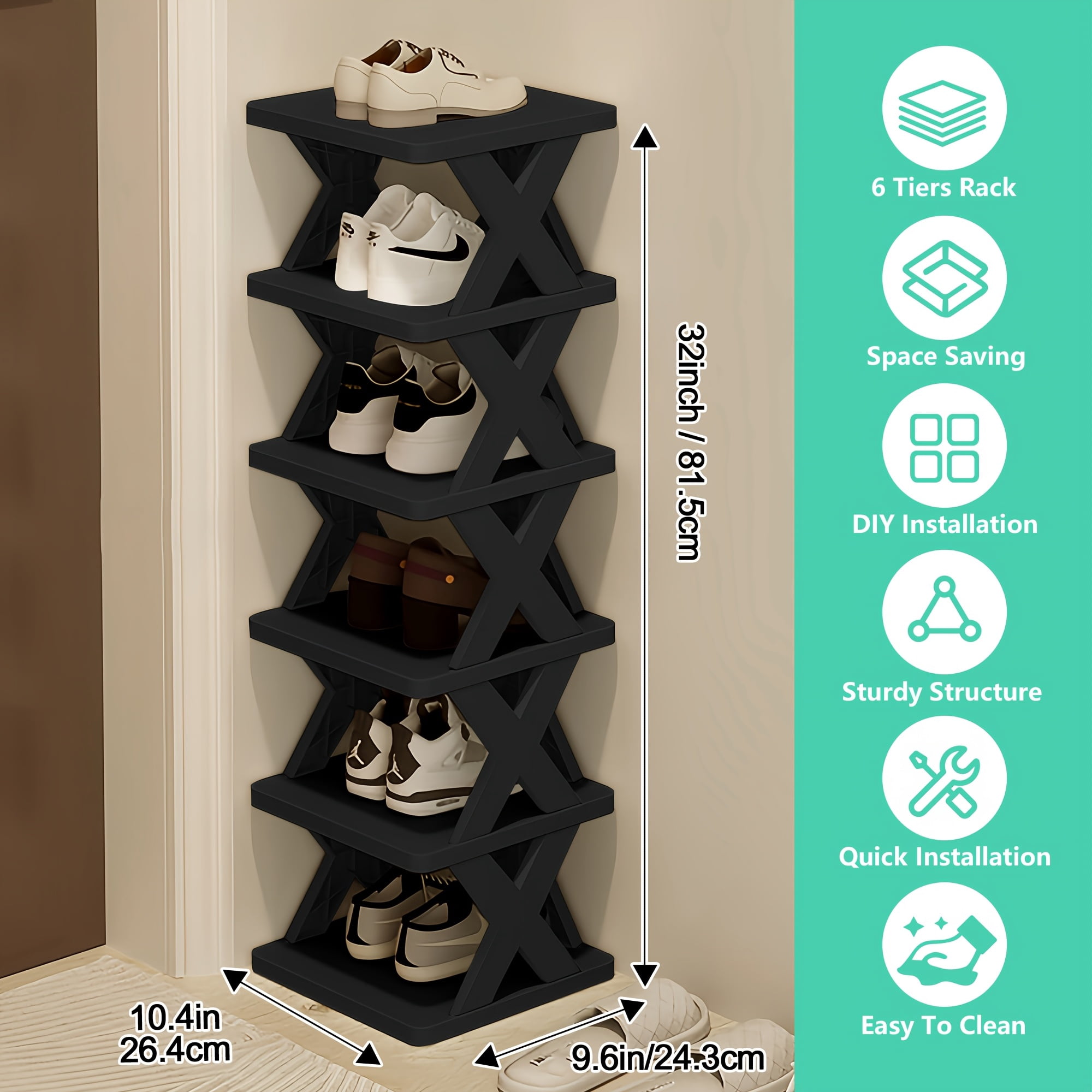 6 Or 9-layer Shoe Racks, Available In Multiple Colors, Vertical Shoe ...