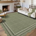 thumbnail image 1 of 6*9FT Washable Area Rugs 6x9 Scalloped Green Rug Non Slip Living Room Rug Soft Rugs for Bedroom Low Pile Stain Resistant Carpet for Nursery Dining Room Playroom, Green Green, 1 of 9