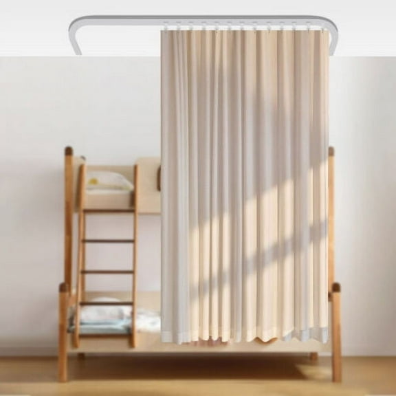 6-9Ft Ceiling Curtain Track Set Bendable for Home Hospital Window with Hooks