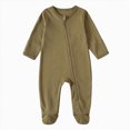 thumbnail image 1 of 6-9Months Newborn Baby Fall And Winter Clothes Toddler Footed Zipper Rompers Bodysuit Newborn Pajamas, 1 of 9