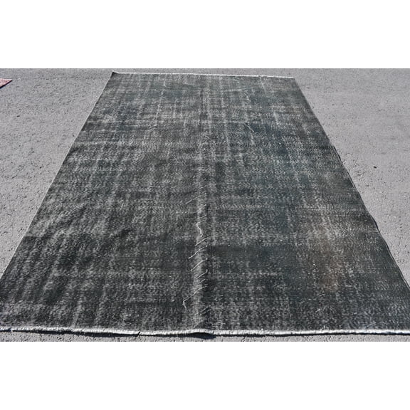 6.9x10.1 ft Large Rug, Antique Rugs, Rugs For Dining Room, Black Anatolian Rug, Turkish Rug, Vintage Rug, Office Living Room Rugs
