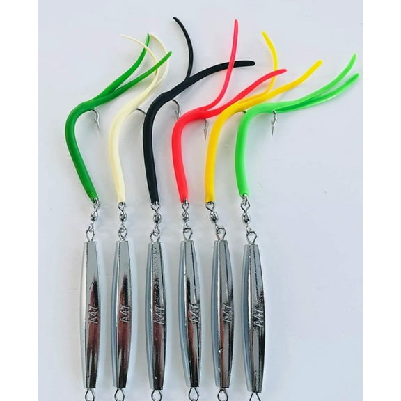 6 - A-47 - Ava Diamond Jigs 4oz with Split Tube Tail Hooks