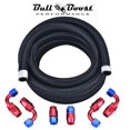 thumbnail image 1 of -6 AN Braided 3-8 Fuel Line Oil-Gas-Fuel Hose Line Aluminum Hose End Fitting, 1 of 3