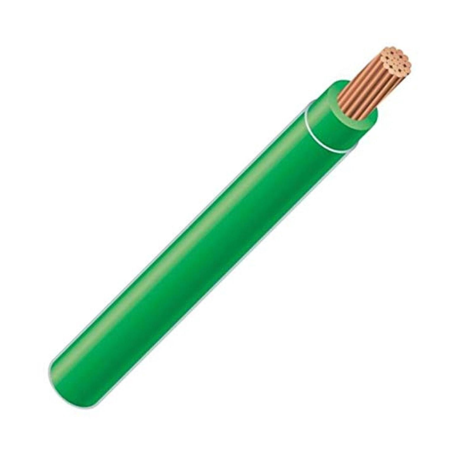 6 AWG 19-Stranded THHN Green Copper Building Wire (50Ft Cut)