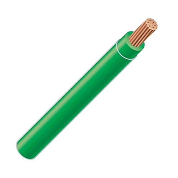 6 AWG 19-Stranded THHN Green Copper Building Wire (70Ft Cut)