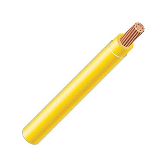 6 AWG 19-Stranded THHN Yellow Copper Building Wire (75ft Cut)