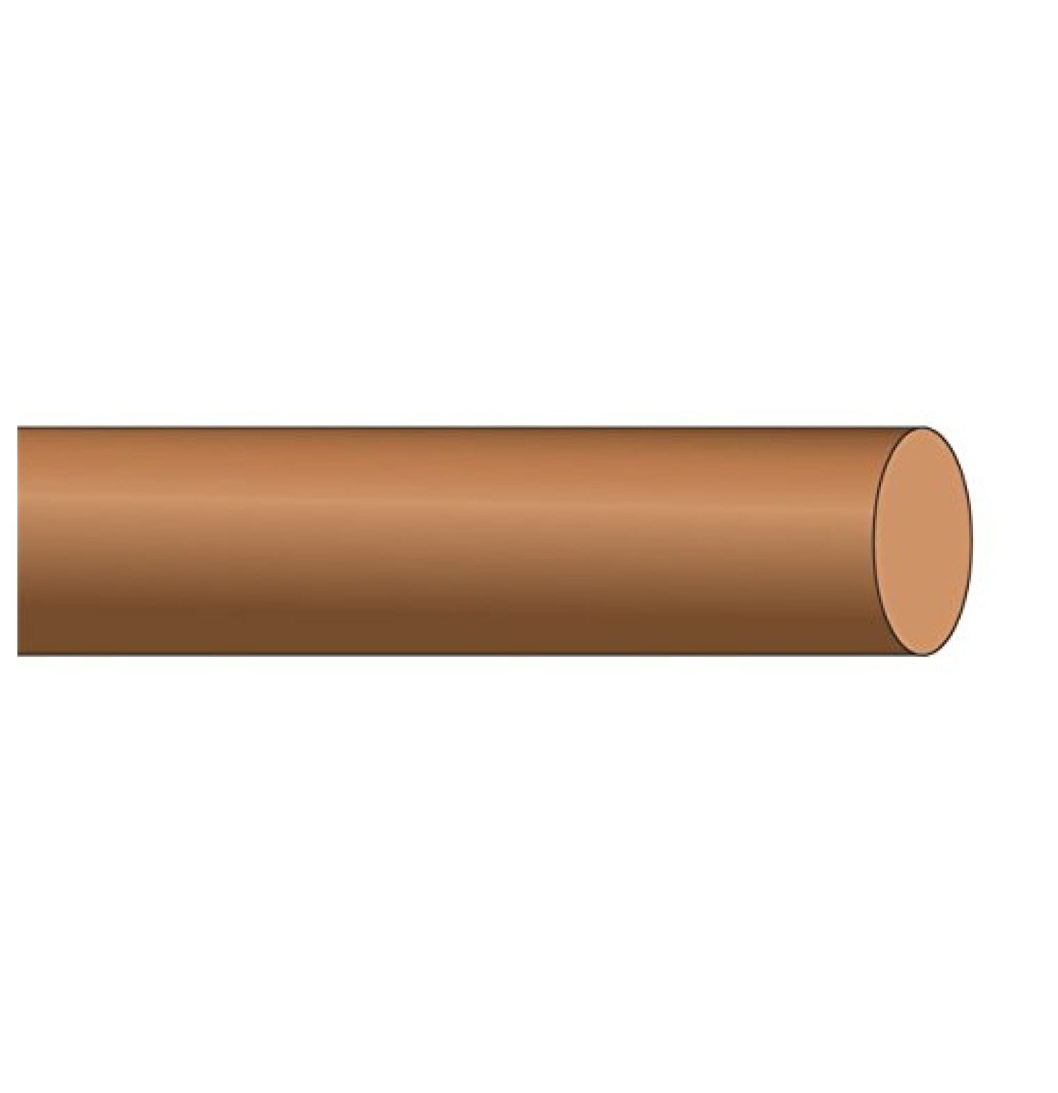 6 AWG Solid Bare Copper Building Wire (50Ft Cut)