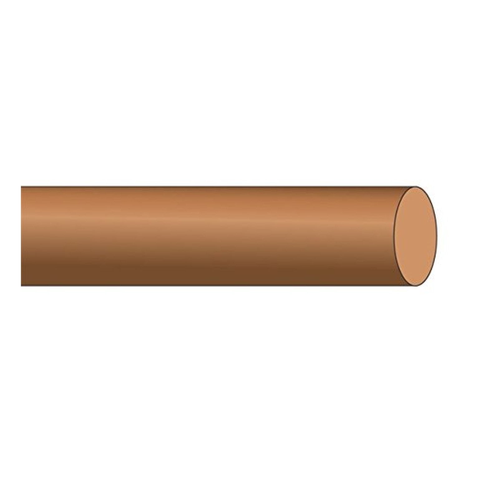 6 AWG Solid Bare Copper Building Wire (50Ft Cut)