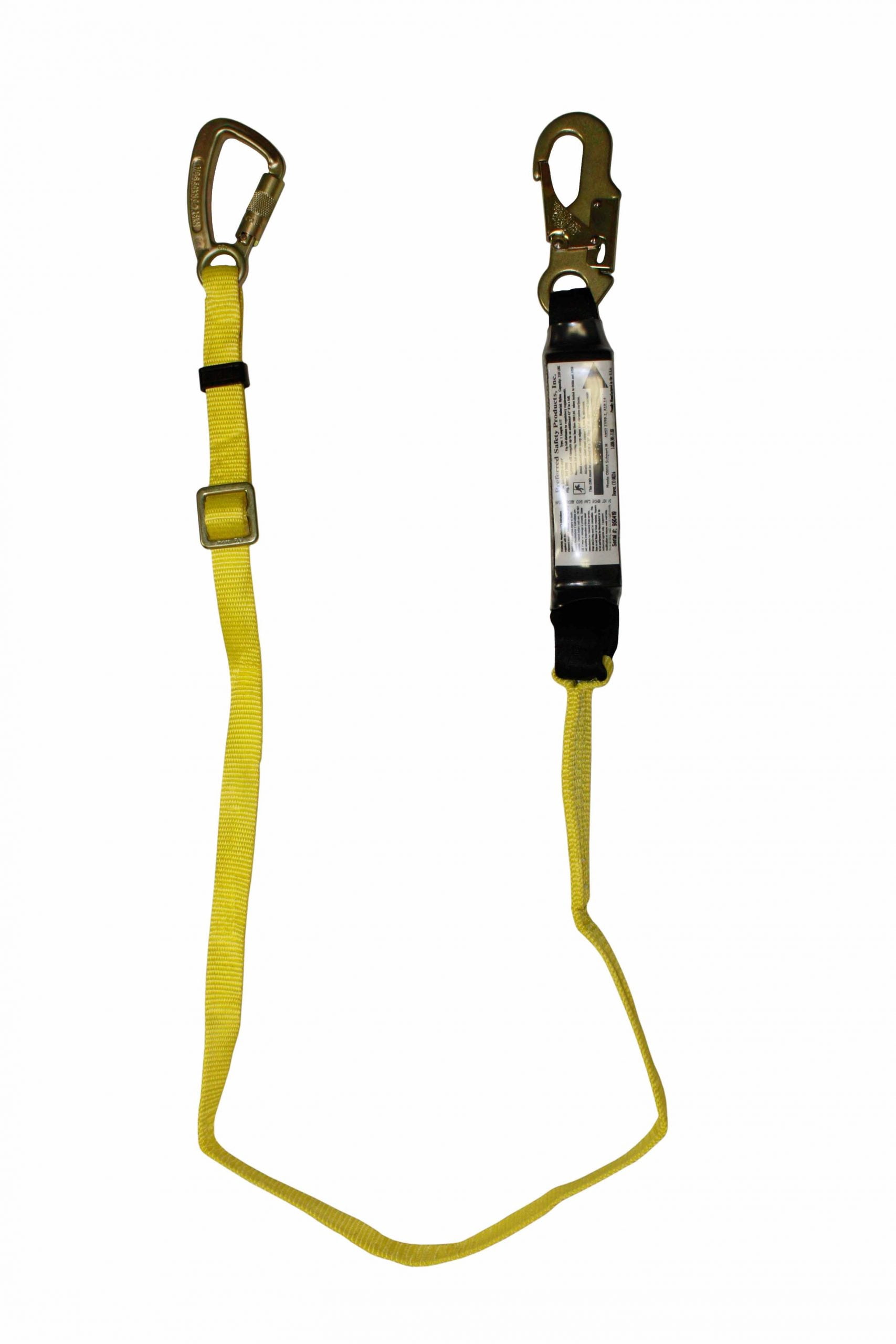 6' Adjustable Single-Leg Lanyard w/ Shock Pack & Surelock®