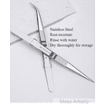 thumbnail image 1 of 6" Adjustable Stainless Steel Non-slip Tweezers 2 Pcs Set: Bent-Tip Tweezers and Straight-Tip Tweezers, 1 of 10