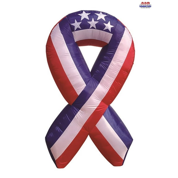 6' Air Blown Inflatable 4th of July Patriotic USA Ribbon