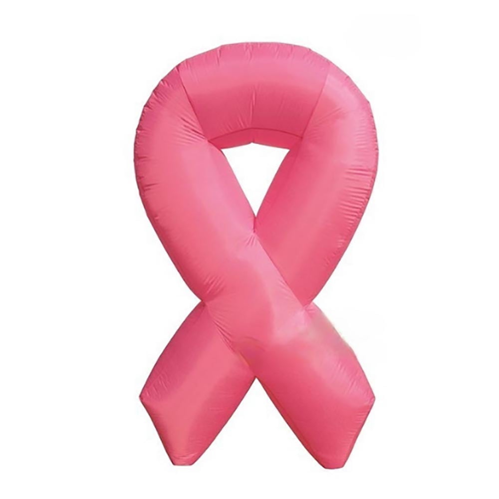 6' Air Blown Inflatable Breast Cancer Awareness Ribbon Yard Decoration ...