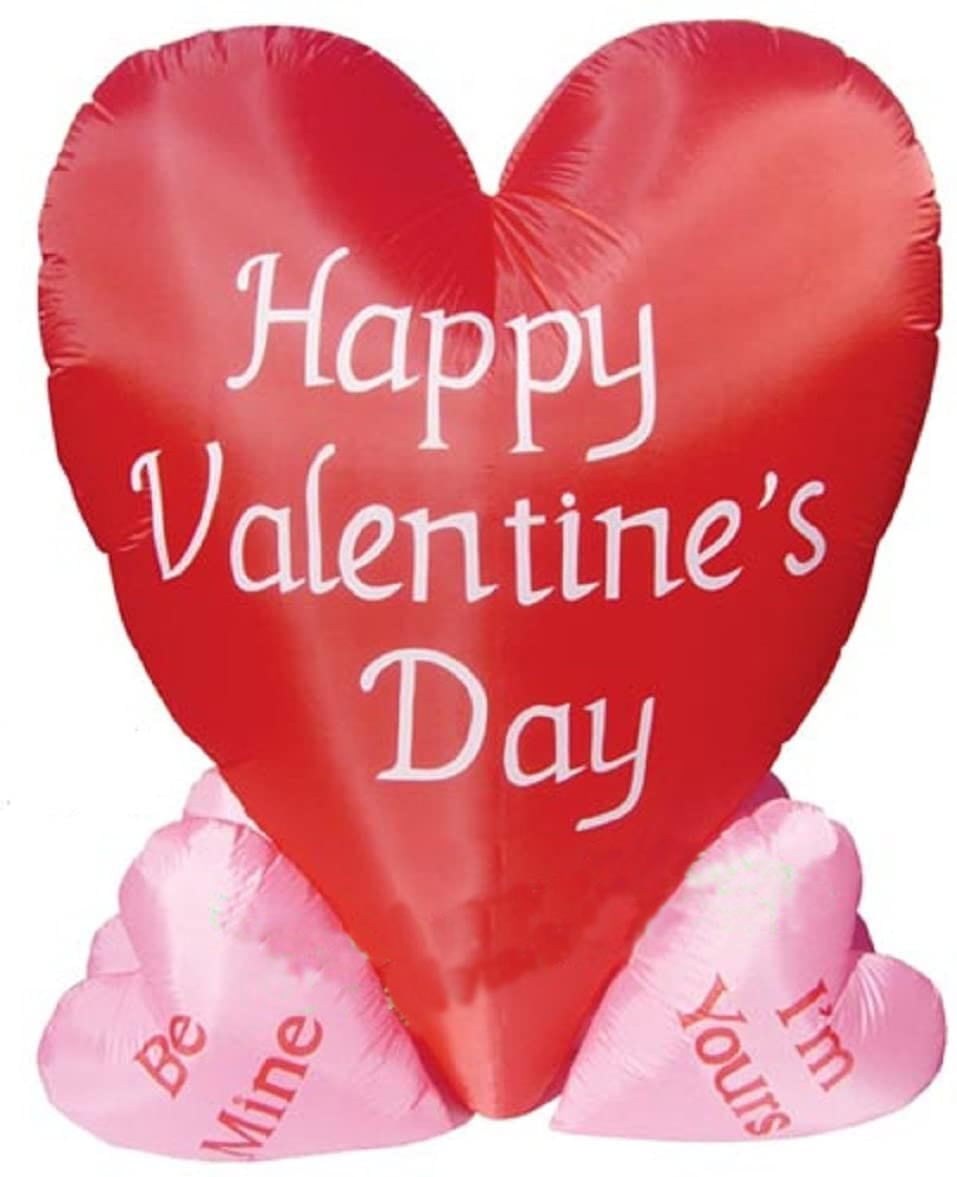 6' Air Blown Inflatable Valentine's Day Big Heart With 4 Little Hearts Yard Decoration