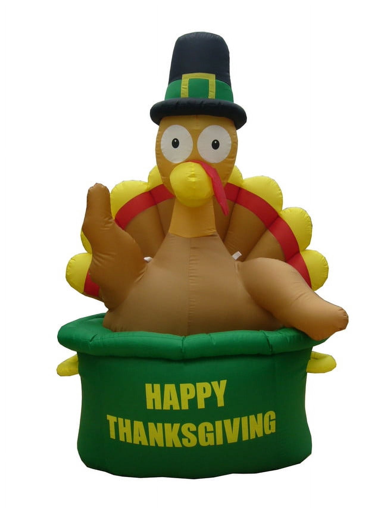 6' Air blown Inflatable Thanksgiving Turkey in Pot - Walmart.com