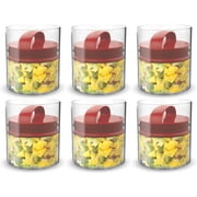 Prepara Airtight Container Set- Airless Canister Food Storage Glass Container 4.5 Cups -Set of 6