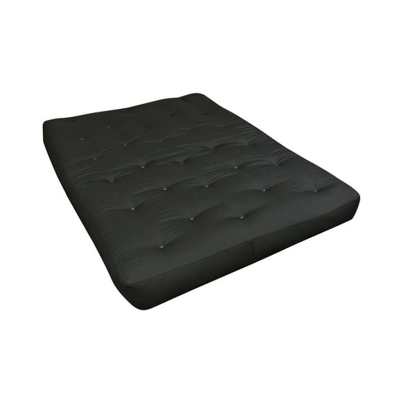6" All Cotton #606 Full Black Duct Futon Mattress-Color:Black Duct,Material:Cotton,Quantity:1