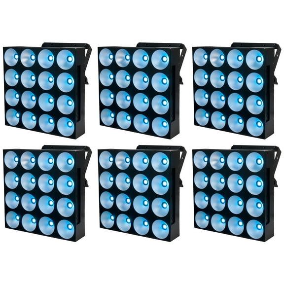 (6) American DJ DOTZ MATRIX 4 x 4 COB RGB LED DMX Pixel Map Wash/Blinder Lights