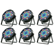 6 American DJ Eliminator LP 42 RGBW 42 x 1 Watt LED DMX Par Wash Lights ADJ