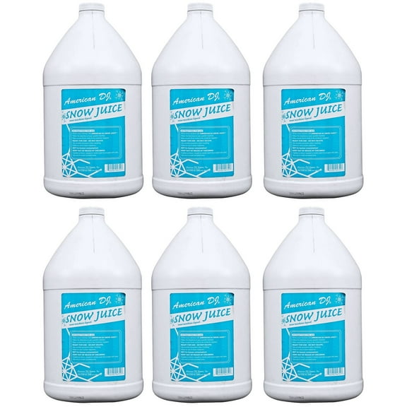 (6) American DJ Snow Gal Gallon of Snow Fluid for Snow Flurry Machine