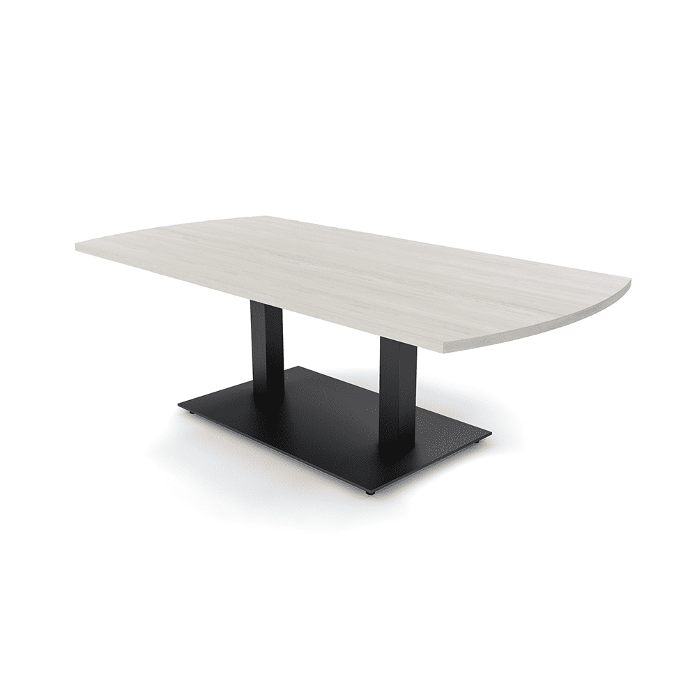 6' Arc Rectangle Shaped Coffee Table For Office Double Post Base ...