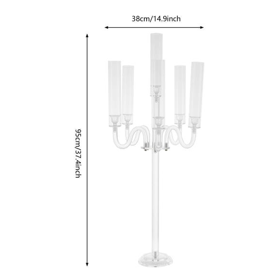 6-Arm Candle Holder 14.9*37.4inch for Weddings, Anniversaries Candle Decor