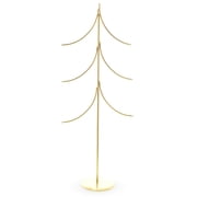 6-Arm Tiered Tree Gold Metal Ornament Display Stand 14 Inches