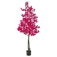 thumbnail image 1 of 6" Artificial Bougainvillea Artificial Tree in Plastic Pot, by Nearly Natural, 1 of 4