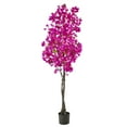 thumbnail image 1 of 6" Artificial Bougainvillea Artificial Tree in Plastic Pot, by Nearly Natural, 1 of 4